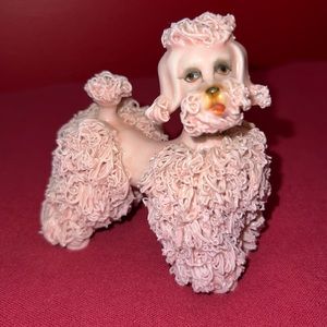 Vintage Ceramic Pink Spaghetti Poodle